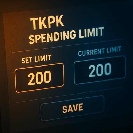 TKPK খরচ-সীমা সেটিং স্ক্রীন